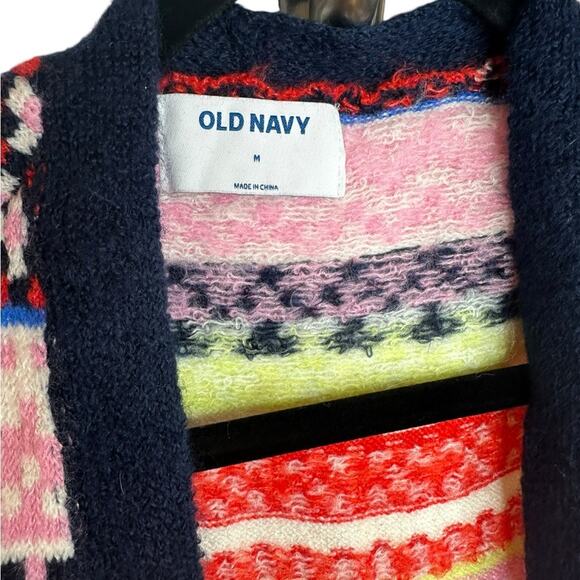 Old Navy brightly colored cardigan sweater size medium - Picture 5 of 5